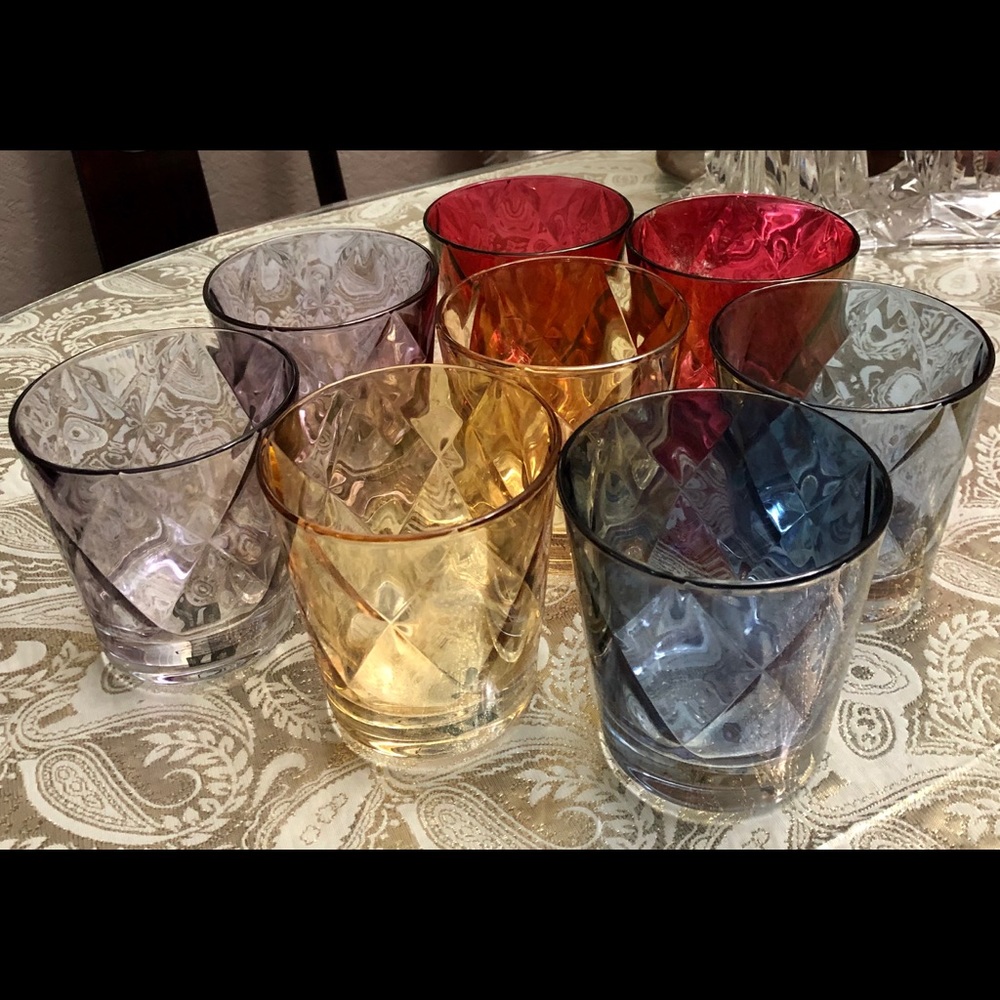 VTG 8 SET OF EGO DIAMOND PANE BEAUTIFUL GLASSES